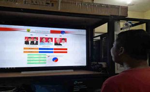 Quick Count Pemkab Sragen Mendadak Susah Diakses, Hasil Sementara 02 Unggul