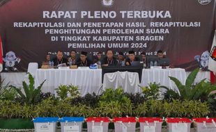 KPU Sragen Bacakan Perolehan Suara Pemilu 2024, Dimulai dari Kalijambe