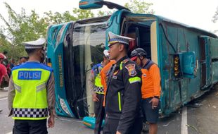 Sebelum Terguling di Bukit Bego Bantul, Bus Sempat Berhenti, Sopir Sebut Antre