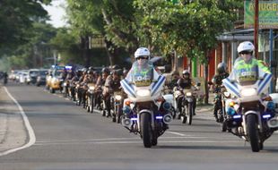 Coblosan Selesai, Polres dan Kodim Karanganyar Gelar Patroli Skala Besar