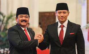 Jokowi Lantik Hadi Tjahjanto sebagai Menko Polhukam dan AHY Menteri ATR/BPN