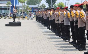 Penjagaan TPS Rampung, Polres Sukoharjo Gelar Apel Konsolidasi