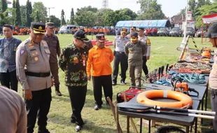 Pastikan Siap Hadapi Banjir-Longsor, Polres dan Forkopimda Wonogiri Gelar Apel