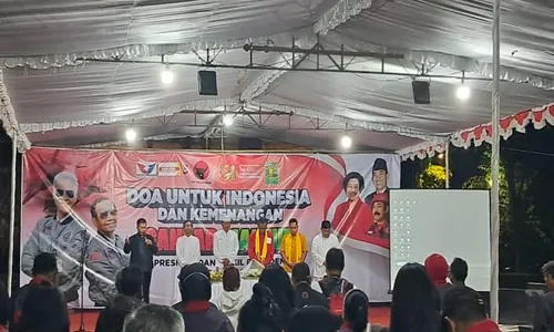 Doa 6 Agama untuk Kemenangan Ganjar-Mahfud di Monumen Banjarsari Solo