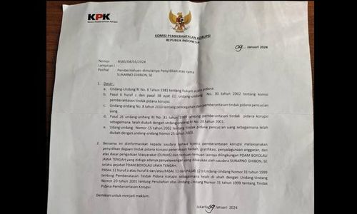 Viral Surat Penyidikan KPK untuk Dirut PDAM Boyolali, Pemkab Pastikan Palsu