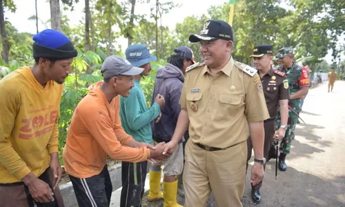 TMMD di Wonosegoro Boyolali Sasar Betonisasi Jalan Usaha Tani