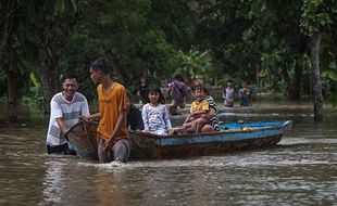 Penampakan Banjir Rendam Permukiman di Sragen, Ratusan Rumah Terdampak