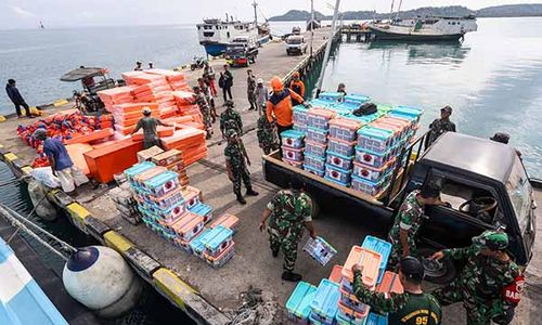 TNI AD Distribusikan Bantuan Logistik untuk Korban Gempa di Pulau Bawean