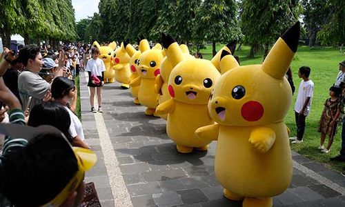 Parade Boneka Pikachu di Bali untuk Promosikan Pariwisata Indonesia