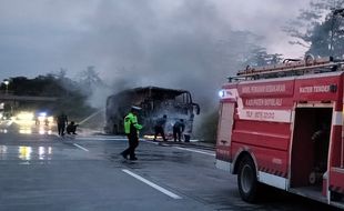 Bus PO Rosalia Indah Terbakar di Tol Boyolali, Manajemen Lakukan Investigasi