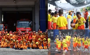 Seru dan Edukatif, KB TK Warga Surakarta Gelar Outing Class Bersama Damkar Solo