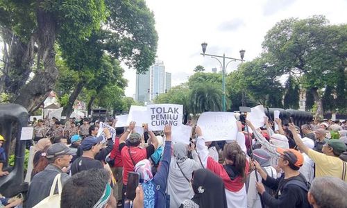 Ribuan Polisi Amankan Unjuk Rasa Pemilu di 3 Lokasi di Jakarta