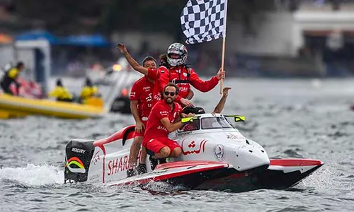 Pembalap Tim Sharjah Rusty Wyatt Juara F1 Powerboat Danau Toba 2024