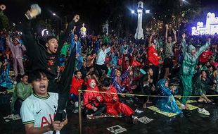 Malam Ini Ada Nobar Piala Asia U-23 Indonesia vs Qatar di Depan Balai Kota Solo