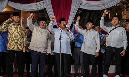 Prabowo Sampaikan Pidato Kemenangan Usai KPU Umumkan Hasil Pemilu 2024