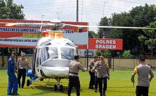 5 Perwira Polda Patroli Udara Cek Jalur Mudik Sragen