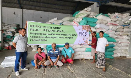 Dukung Petani dan Ketahanan Pangan Nasional, FKS Multi Agro Serap Kedelai Lokal