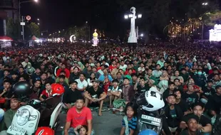 Euforia GBK Terbawa ke Solo, Nobar Timnas di Koridor Jensud Disesaki Penonton