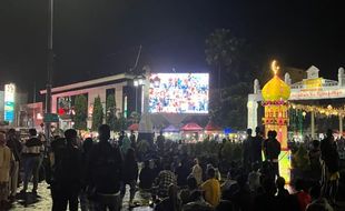 Tak Seramai Kamis Lalu, Nobar Timnas di Solo Sambut Pemecahan Mitos 20 Tahun