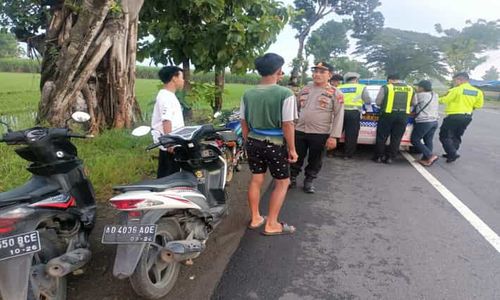 Polisi Operasi Balap Liar di Sambungmacan Sragen, 18 Unit Motor Disita