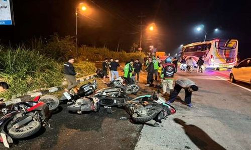 Gagal Tawuran, Pelajar SMK Tinggal 9 Motor & 6 Sajam di JLS Salatiga