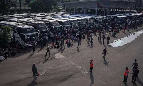 25 Bus Antar 1.056 Peserta Arus Balik Gratis Kemenhub dari Solo ke Jakarta