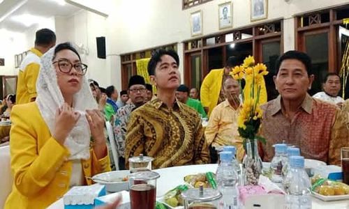 Cawapres Terpilih Gibran Hadiri Halalbihalal Partai Golkar Solo