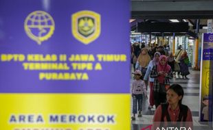 Puncak Arus Mudik Lebaran di Terminal Purabaya Diprediksi Senin & Selasa Besok