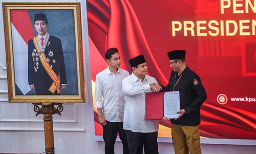 Momen KPU Tetapkan Prabowo-Gibran Jadi Presiden dan Wapres Terpilih 2024-2029