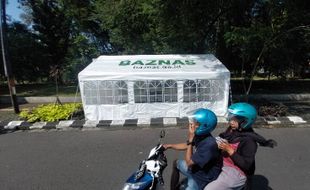 Baznas Solo Sediakan Pijat Refleksi dan Tambal Ban Gratis di Rest Area Jurug