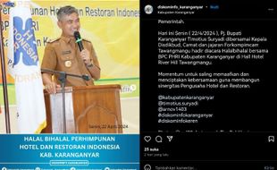 Tuding Pencitraan Pj. Bupati, Ketua DPRD Karanganyar Kritik Medsos Diskominfo