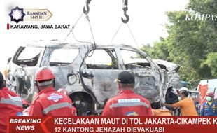 Kecelakaan Maut Adu Banteng di Tol Jakarta-Cikampek, 12 Jiwa Meninggal Terbakar