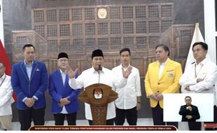 Pidato Pertama sebagai Presiden Terpilih 2024-2029, Prabowo Senggol Anies-Imin