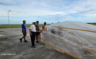 Video Viral Balon Udara Mendarat di Landasan Pacu Bandara YIA Kulonprogo Jogja