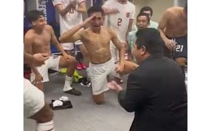 Erick Thohir ke Garuda Muda: Kita Belum Selesai, Kita Harus Fight, Itulah Kita!