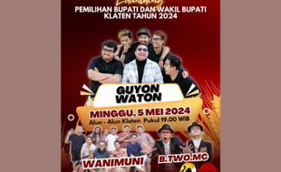 Gratis, Guyon Waton bakal Manggung di Launching Pilkada Klaten