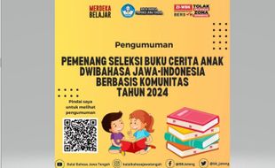 Selamat! Ini Daftar Pemenang Lomba Buku Cerita Anak 2024 Balai Bahasa Jateng