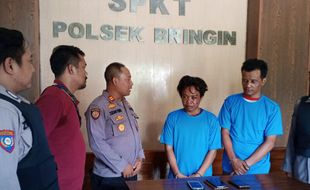 Beraksi Siang Bolong, Duo Maling Spesialis HP Dihajar Massa di Bringin Semarang