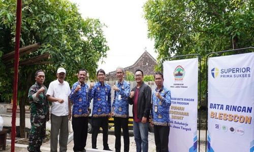 Dukung Program 1 Juta Rumah Pemprov, Blesscon Bangun Rumah Warga di Sukoharjo