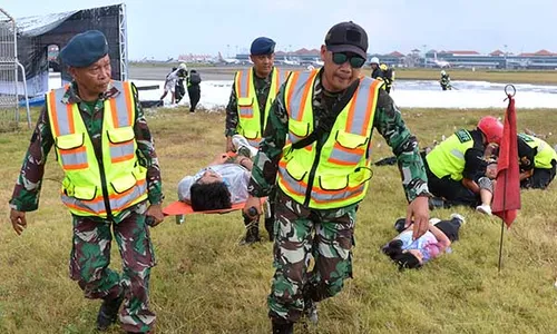 Latihan Penanggulangan Keadaan Darurat di Bandara Ngurah Rai Bali