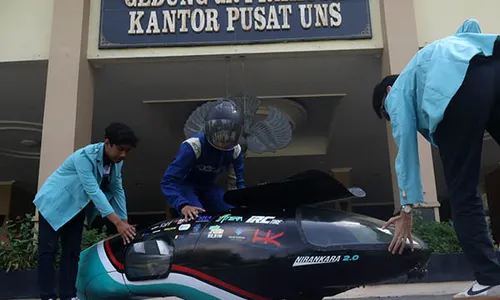 Mahasiswa UNS Solo Pamerkan Prototipe Kendaraan Hemat Energi Nirankara 2.0