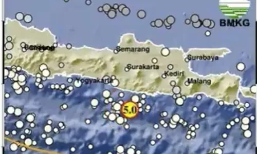 Gempa Berkekuatan Magnitudo 5,0 Guncang Pacitan, Tak Berpotensi Tsunami