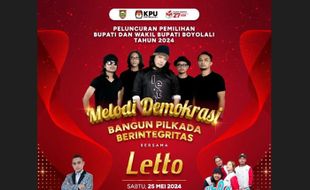 Sabtu Malam, Band Letto Meriahkan Peluncuran Maskot & Jingle Pilkada Boyolali