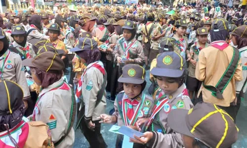 Pesta Siaga, Ratusan Anggota Pramuka dari Surakarta dan Kedu Ngumpul di Klaten