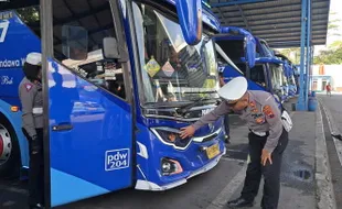 Antisipasi Laka Lantas, Tim Gabungan Ramp Check Bus Pariwisata di Boyolali