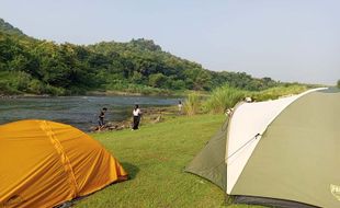 Tempat Kamping Menarik di Bantul, Berada di Pinggir Pertemuan Sungai Opak & Oya