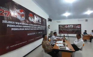 Besok, KPU Wonogiri Umumkan Hasil Seleksi Anggota PPK Pilkada 2024