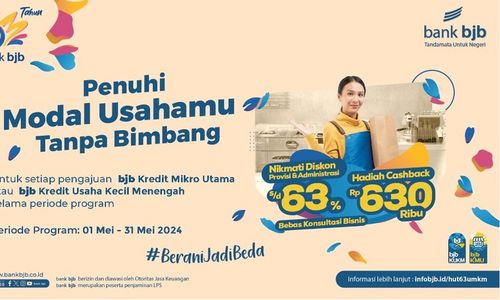 Promo Baru! Kredit UMKM ke Bank Bjb, Ada Diskon 63% dan Cashback