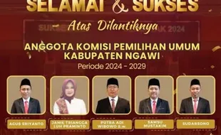 Baru Beberapa Hari Dilantik Jadi Komisioner,Eks Caleg PSI Mundur dari KPU Ngawi