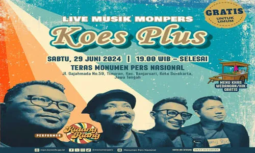 Jangan Kelewat! Lagu-lagu Koes Plus Bakal Dinyanyikan dalam Live Music Monpers